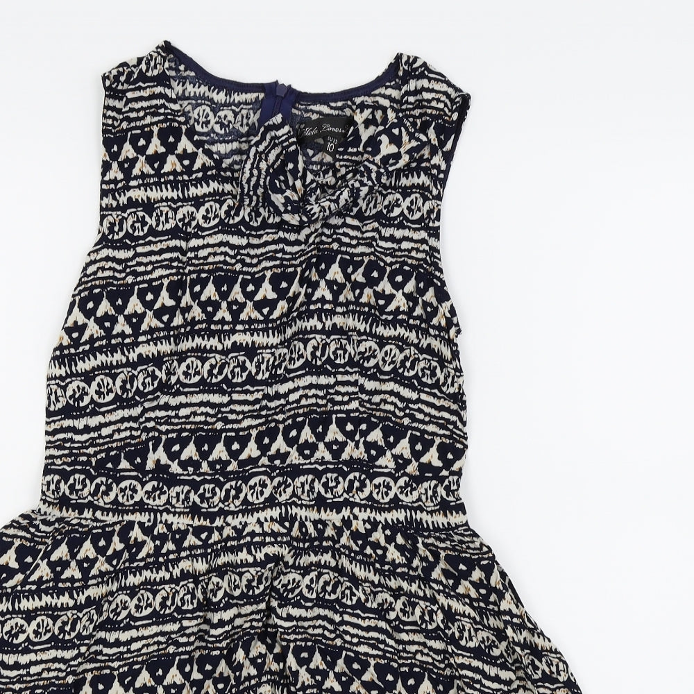 Mela Loves London Womens Blue   Fit & Flare  Size 10
