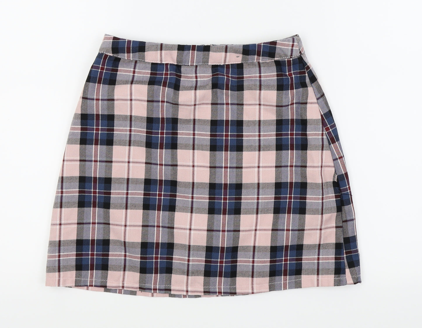 Primark Womens Pink Check  Skater Skirt Size 6