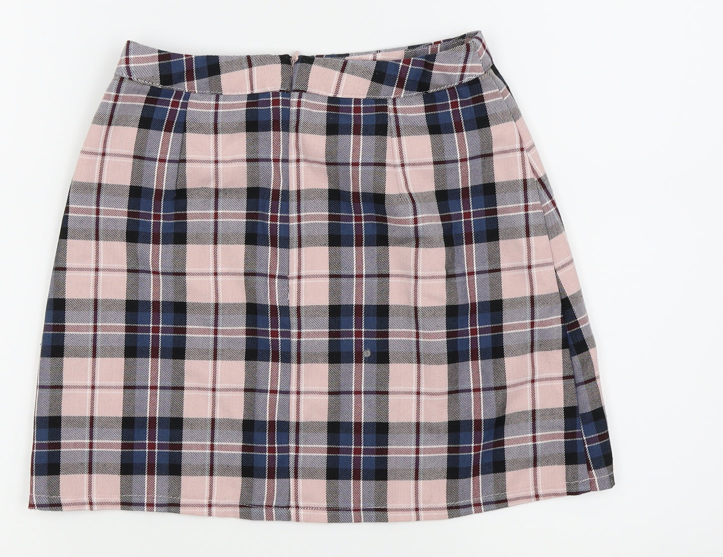 Primark Womens Pink Check  Skater Skirt Size 6