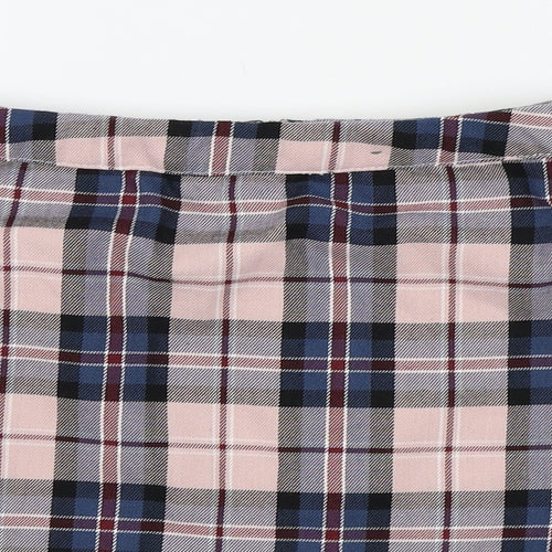 Primark Womens Pink Check  Skater Skirt Size 6