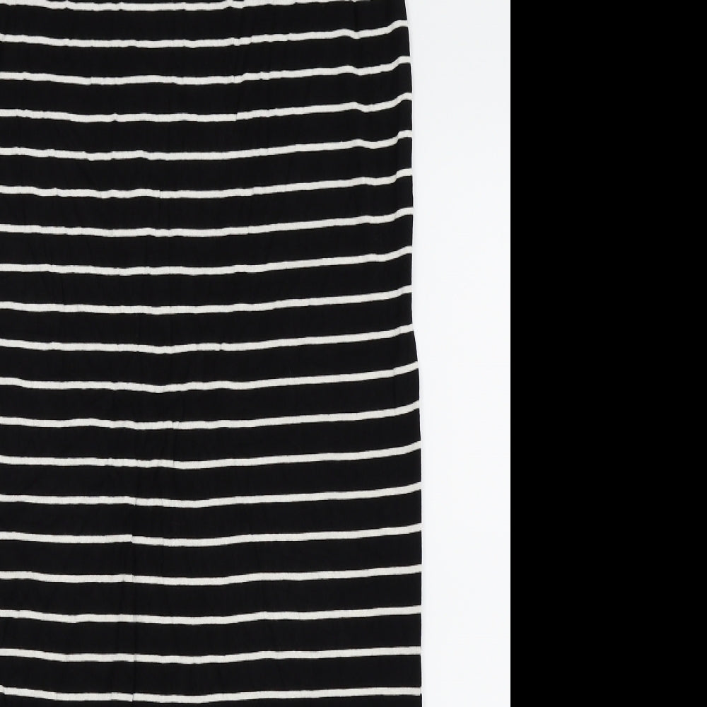 Primark Womens Black Striped  Straight & Pencil Skirt Size 10
