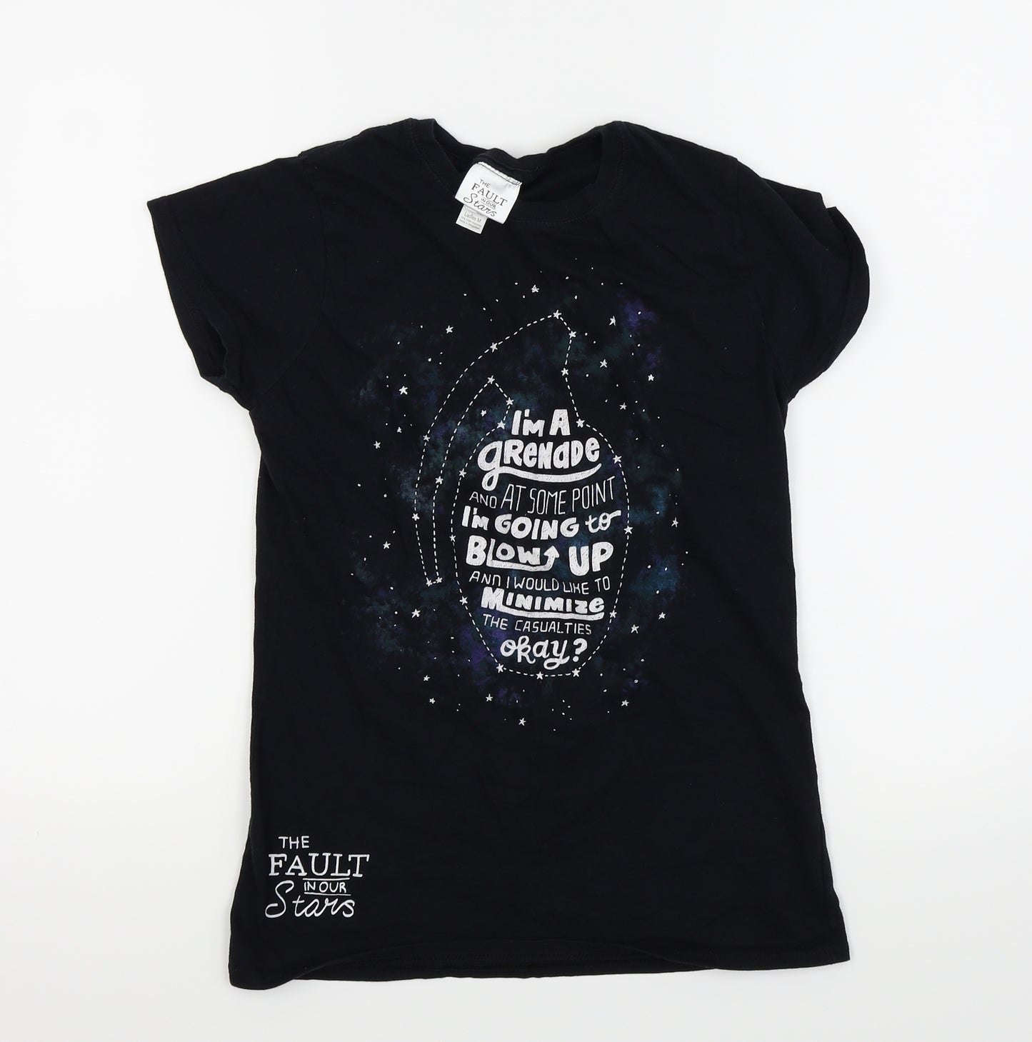 THE FAULT IS IN OUR STARS Womens Black   Basic T-Shirt Size M