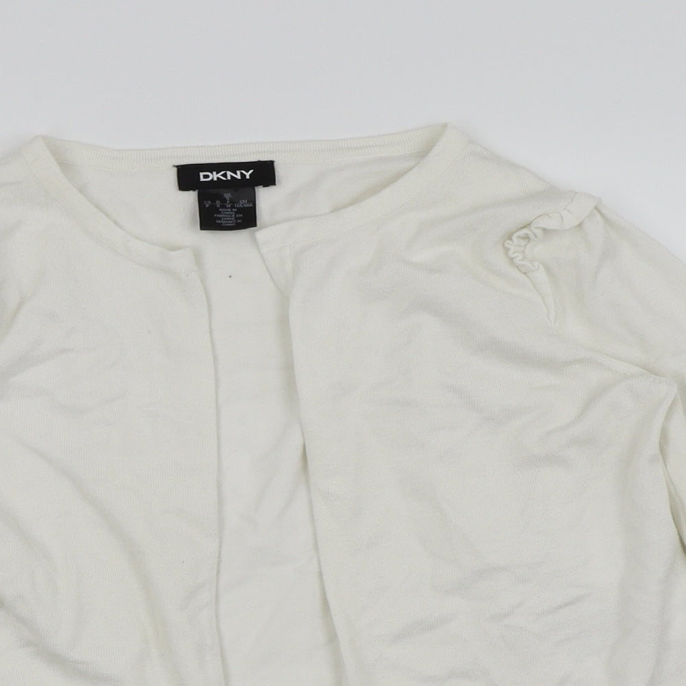 DKNY Womens White   Cardigan Jumper Size 8