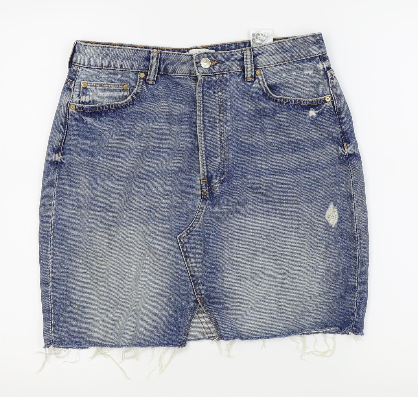 H&M Womens Blue   Mini Skirt Size 12  - DENIM SKIRT