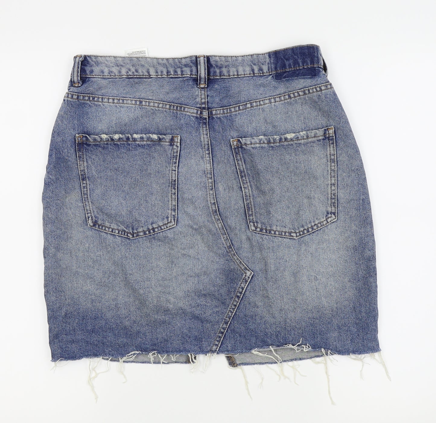 H&M Womens Blue   Mini Skirt Size 12  - DENIM SKIRT