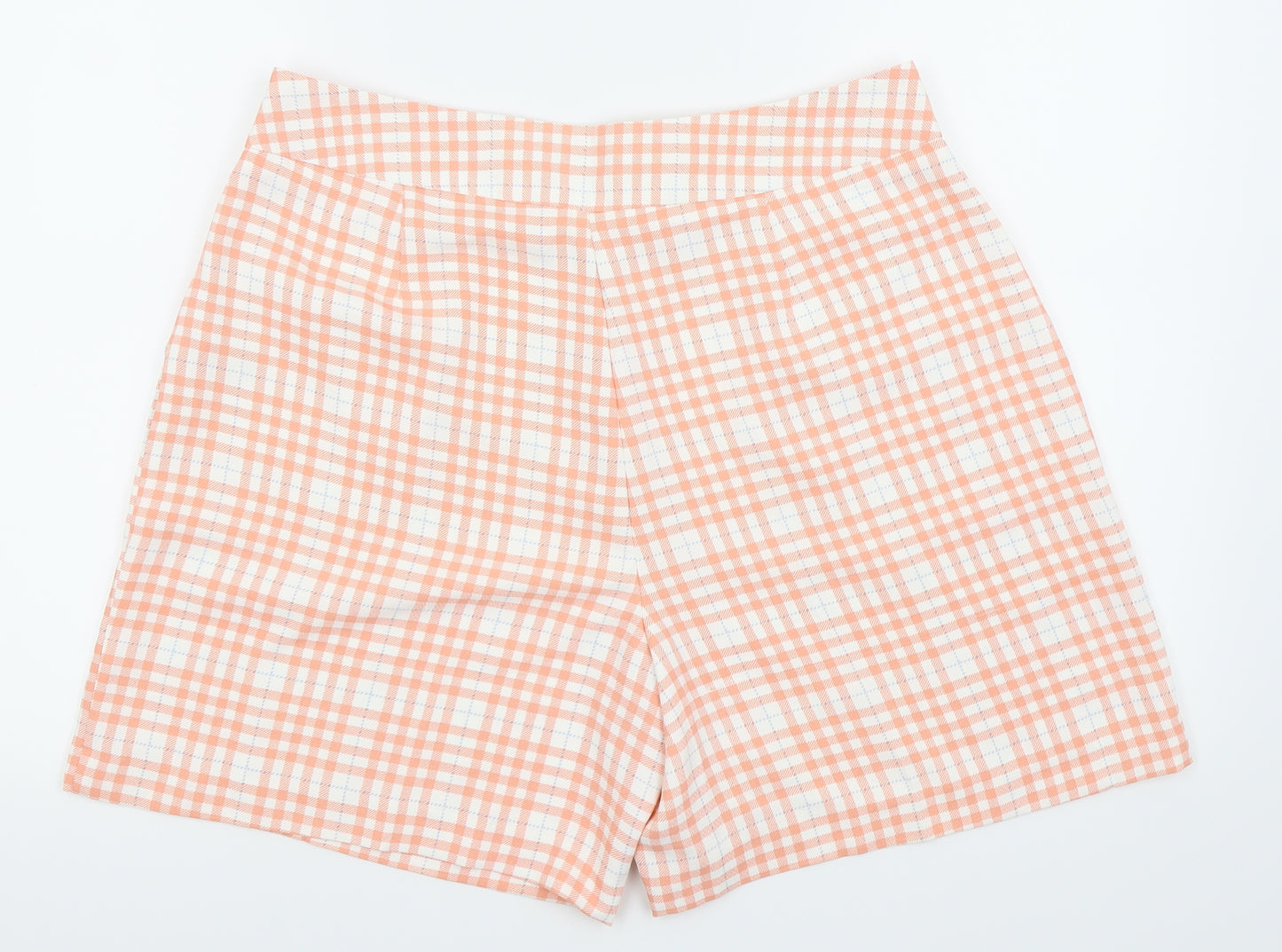 F&F Womens Pink Check  Chino Shorts Size 16