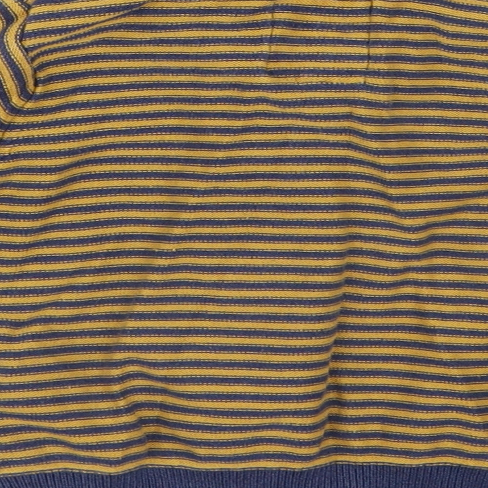 Marks and Spencer Boys Yellow Striped Knit Pullover Jumper Size 6-9 Months
