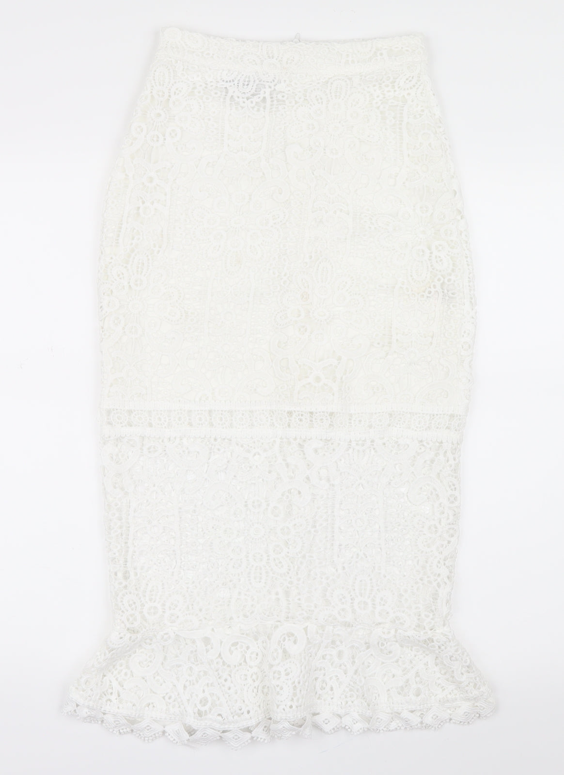 PARISIAN Womens White Geometric  Maxi Skirt Size 6