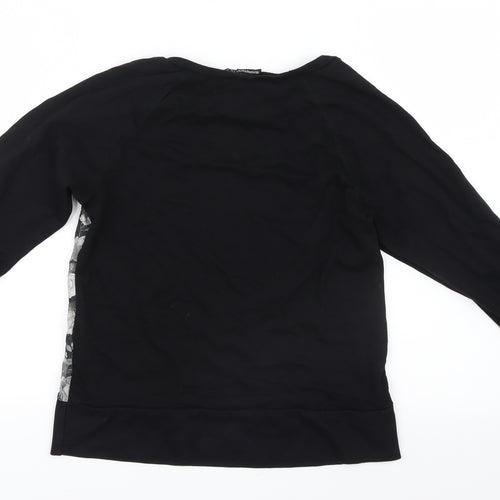 Atmosphere Womens Black Floral  Pullover Jumper Size 10