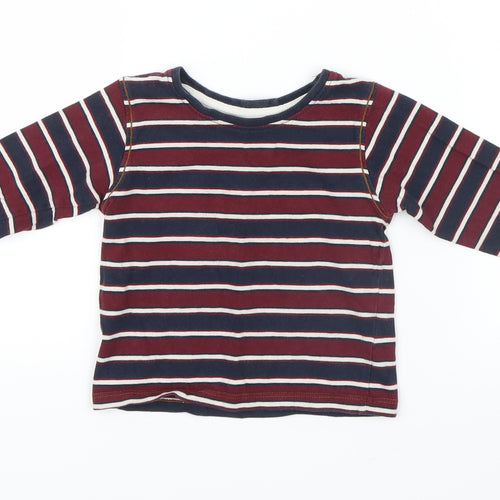 Primark Boys Blue Striped  Basic T-Shirt Size 12-18 Months