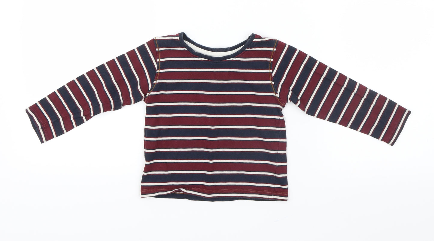 Primark Boys Blue Striped  Basic T-Shirt Size 12-18 Months