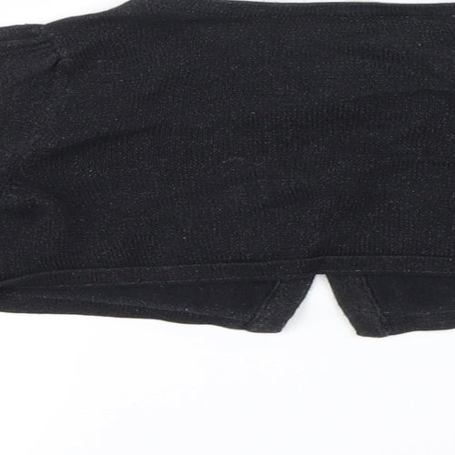 H&M Girls Black  Knit Cardigan Jumper Size 5-6 Years