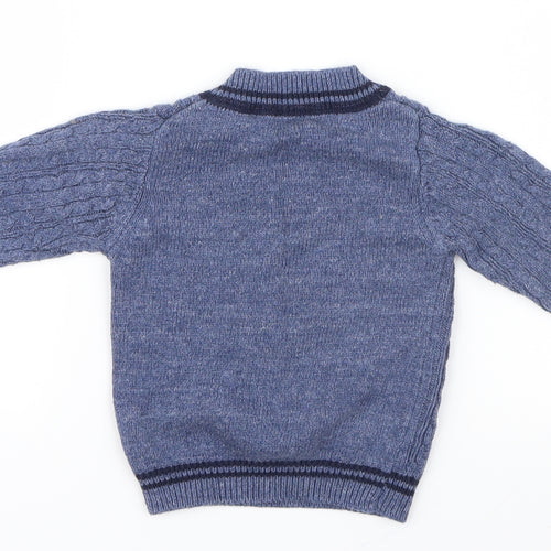 George Boys Blue  Knit Pullover Jumper Size 6-9 Months