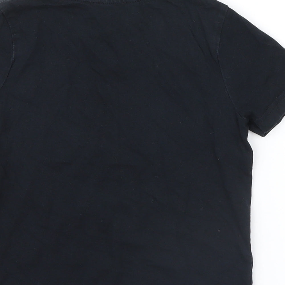 George Girls Black   Basic T-Shirt Size 2-3 Years