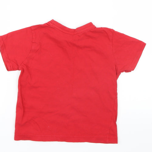 Primark Boys Red   Basic T-Shirt Size 2-3 Years