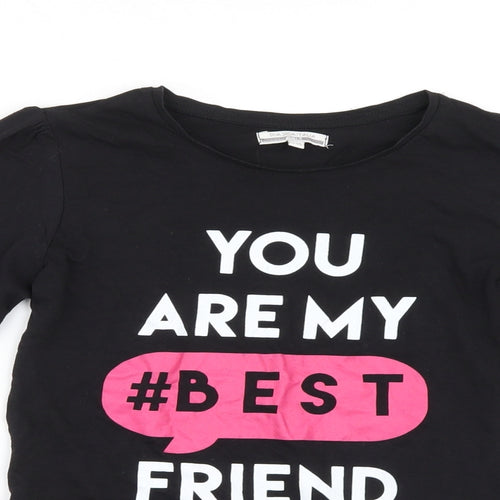 Piaza Italia Girls Black   Basic T-Shirt Size 13-14 Years