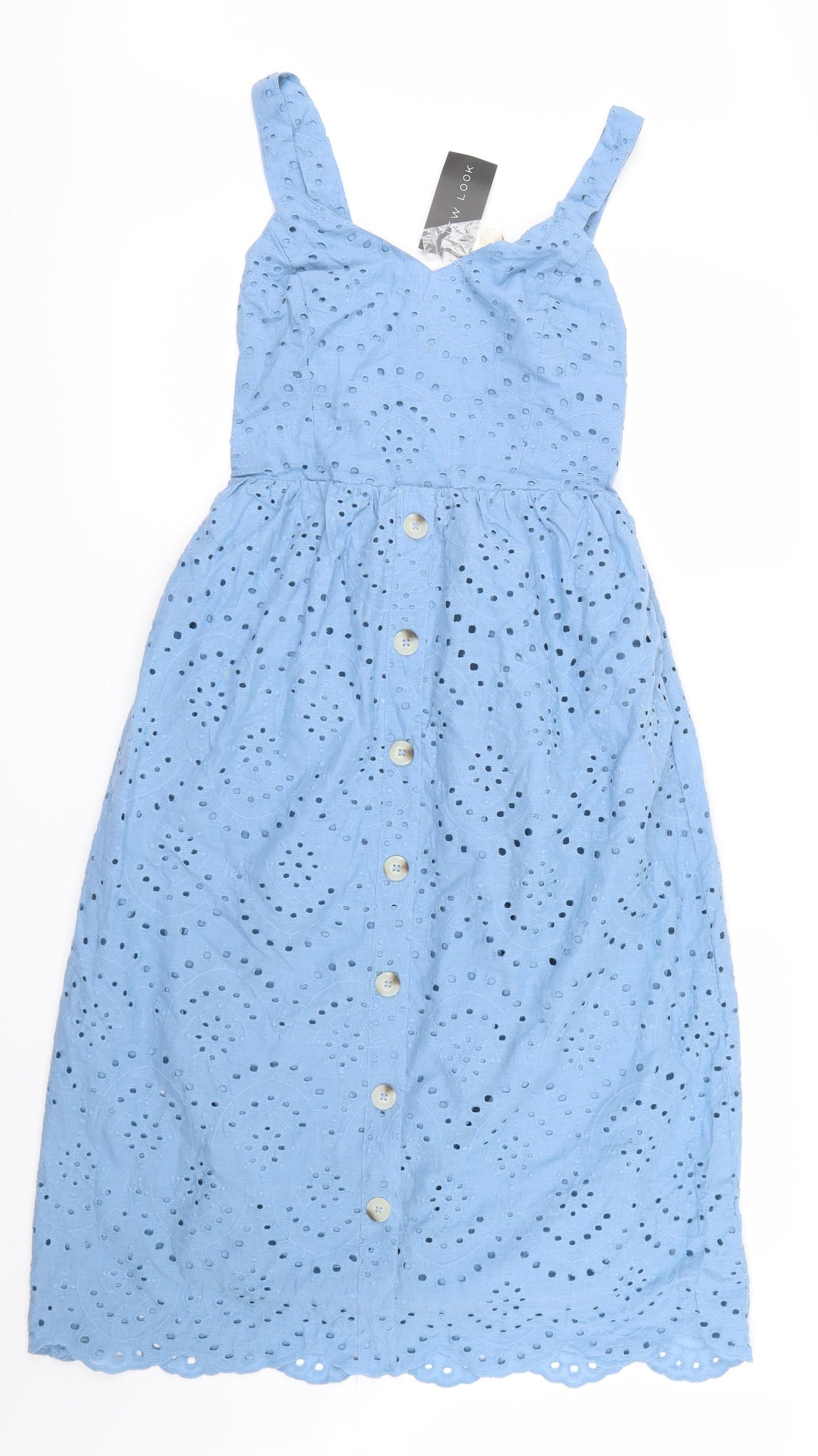 New Look Womens Blue   Shirt Dress  Size 8