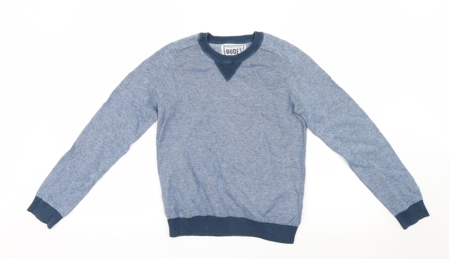 Matalan Boys Blue  Knit Pullover Jumper Size 11 Years