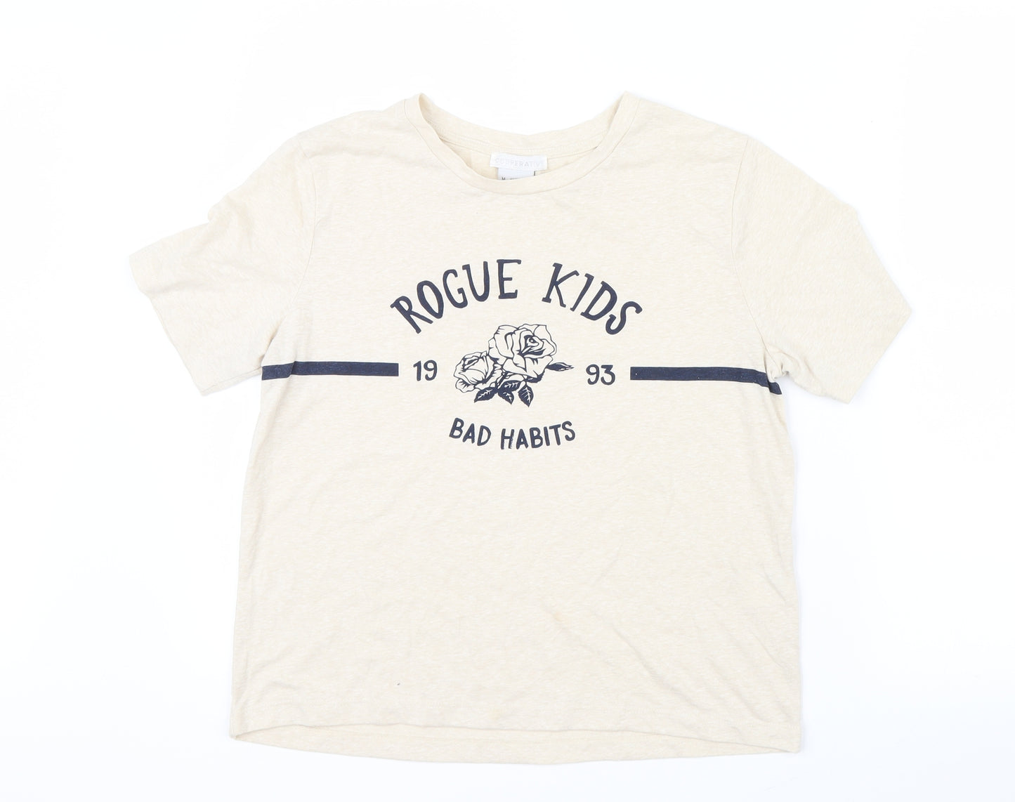 Cooperative Womens Ivory   Basic T-Shirt Size M
