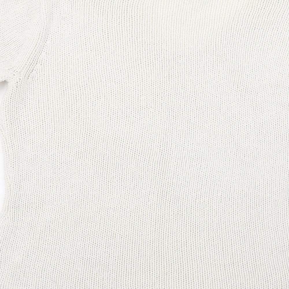 Cherokee Womens White  Knit Pullover Jumper Size 10