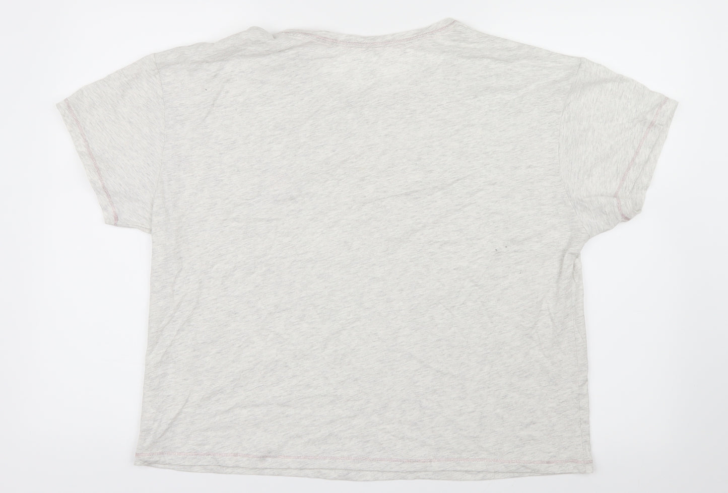 George Womens Ivory Geometric  Top Pyjama Top Size 16