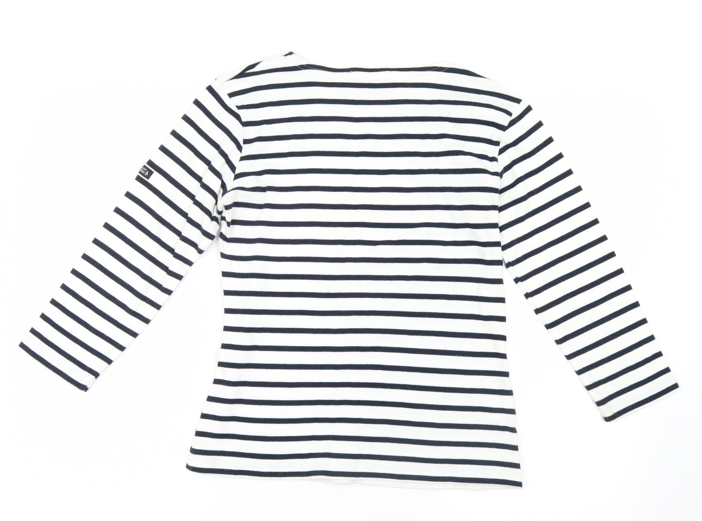 Captain Corsaire Womens White Striped Knit Pullover Jumper Size 10