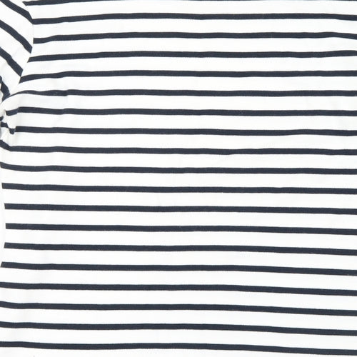 Captain Corsaire Womens White Striped Knit Pullover Jumper Size 10