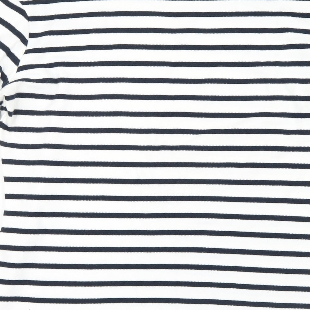 Captain Corsaire Womens White Striped Knit Pullover Jumper Size 10