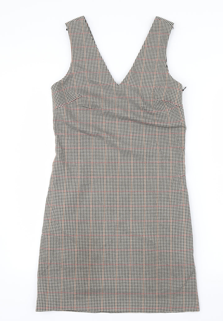 NEXT Womens Black Check Shirt Dress Size 6 - Tailored