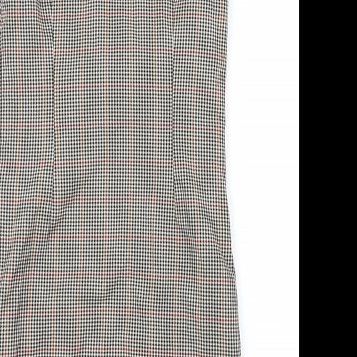 NEXT Womens Black Check  Shirt Dress  Size 6  - Tailored