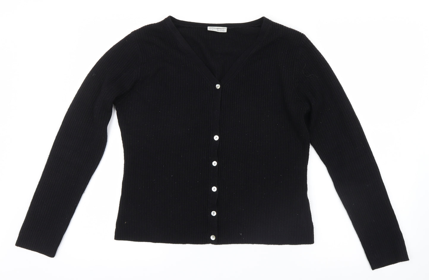 Atmosphere Womens Black  Knit Cardigan Jumper Size 12
