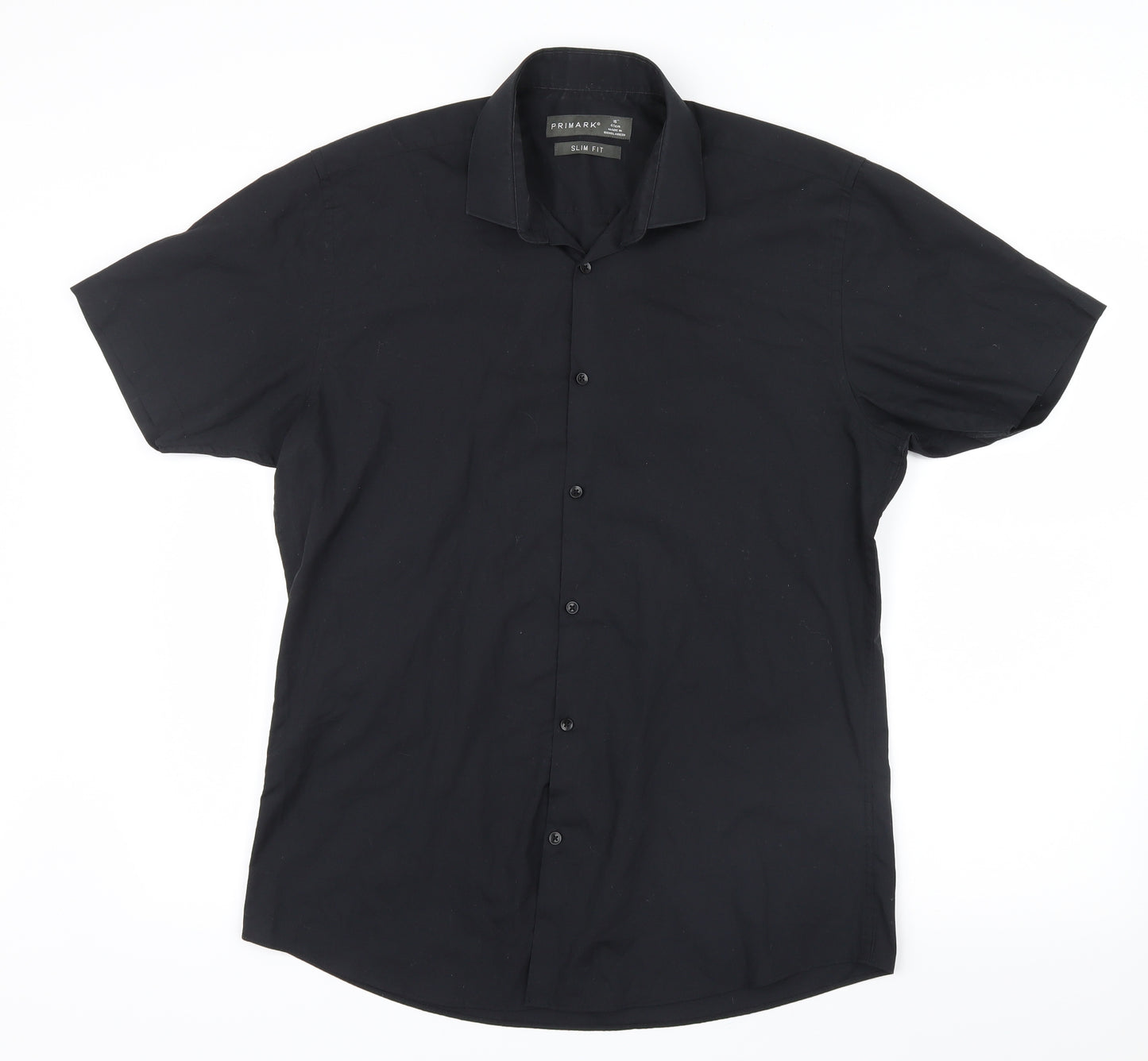 Primark Mens Black    Button-Up Size 16