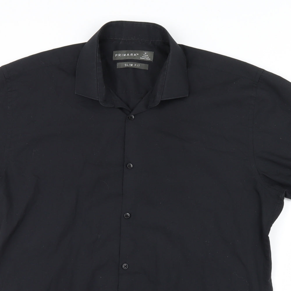 Primark Mens Black    Button-Up Size 16
