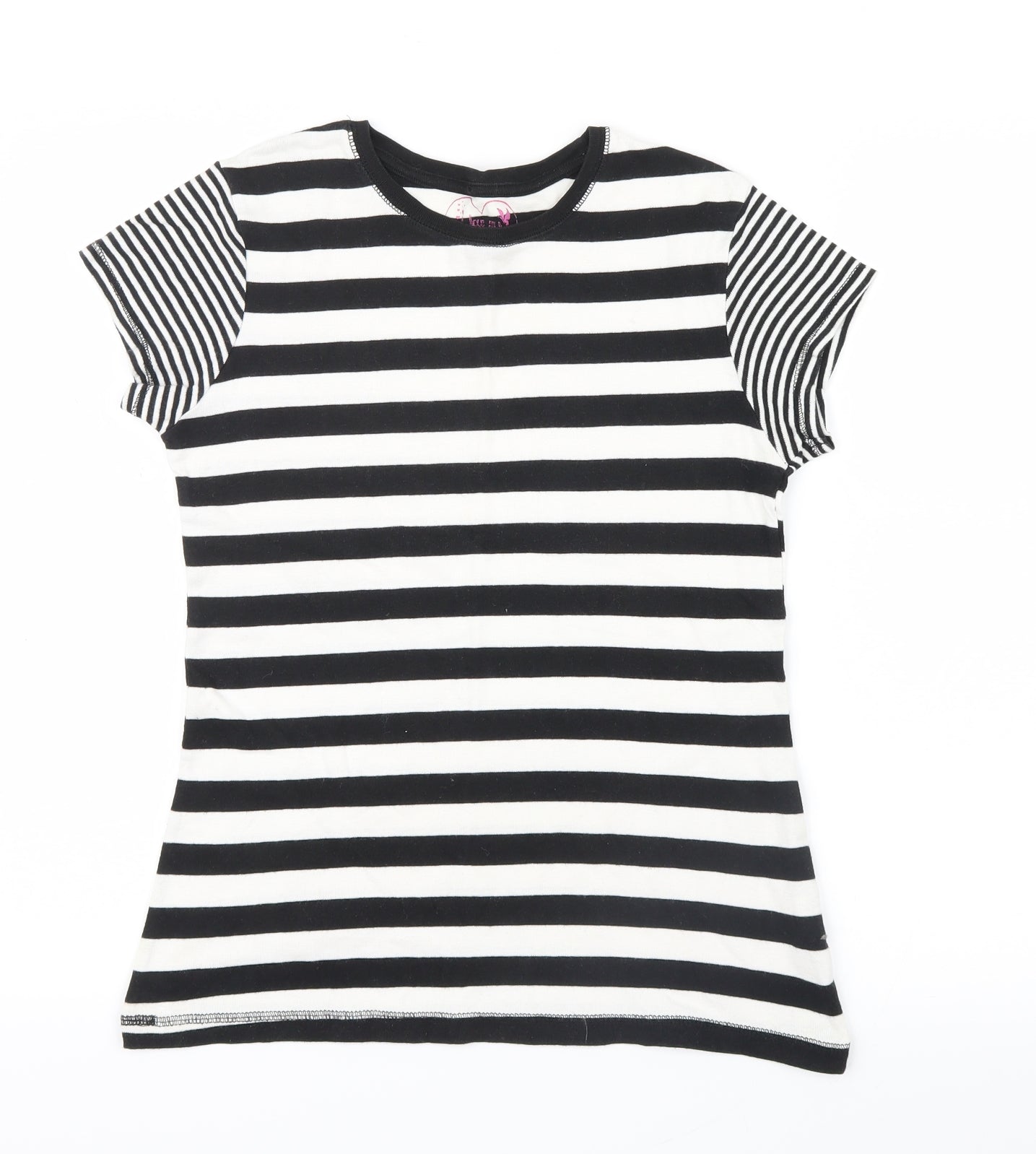Atmosphere Womens Black Striped  Basic T-Shirt Size 14