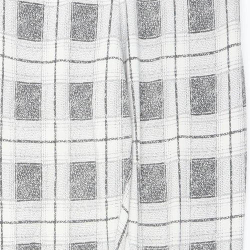 edge Womens Grey Check  Carrot Trousers Size 10 L28 in