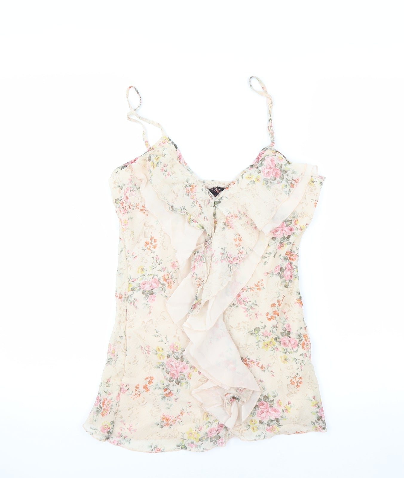 Miso Womens Pink Floral  Basic Blouse Size 10