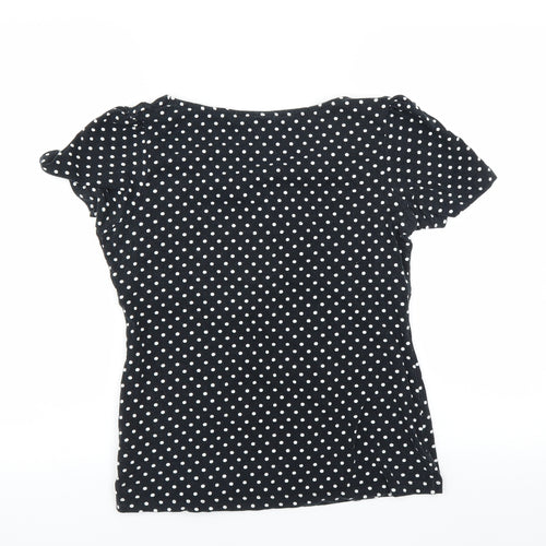 NEXT Womens Black Polka Dot  Basic T-Shirt Size 12