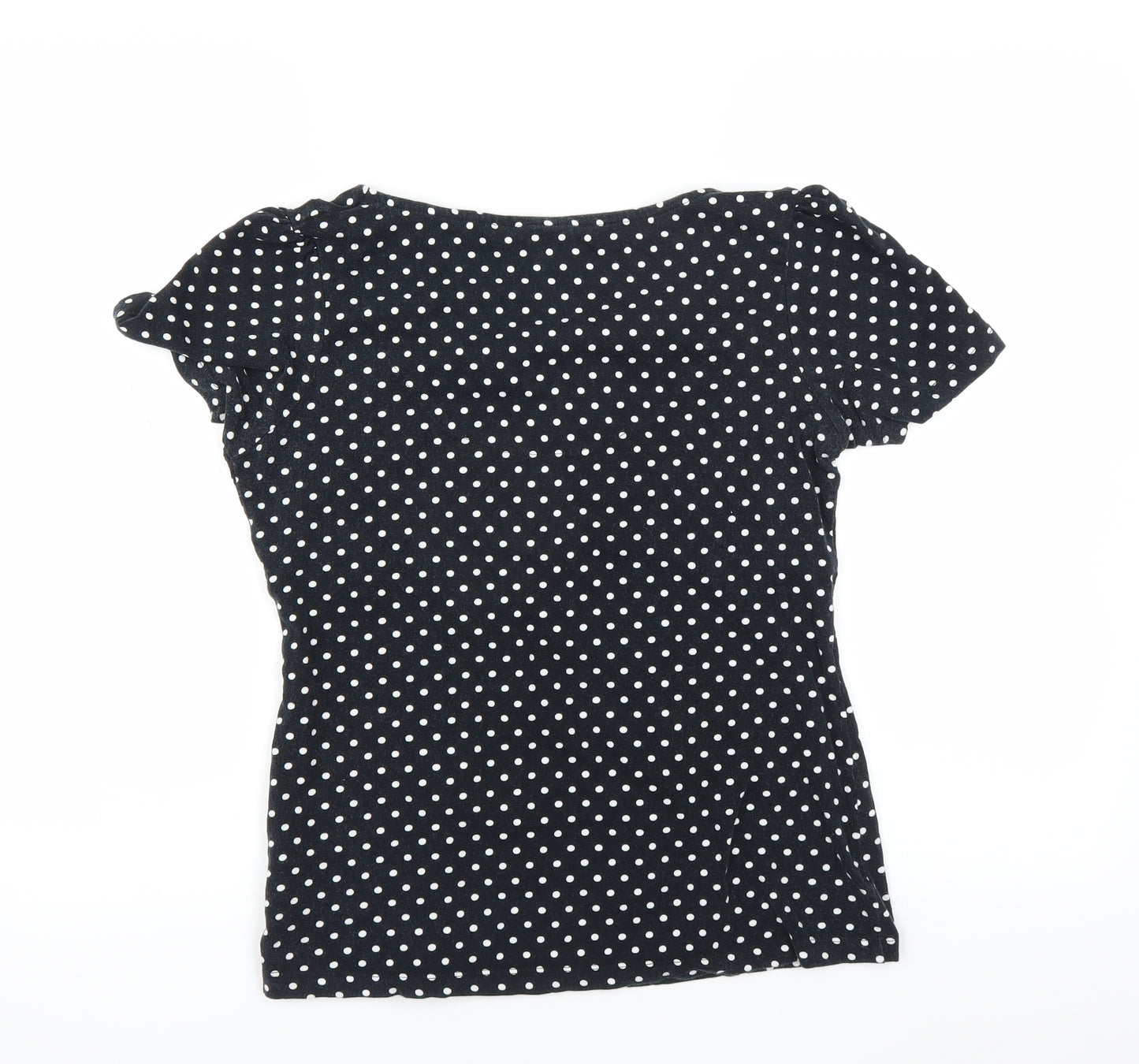 NEXT Womens Black Polka Dot  Basic T-Shirt Size 12