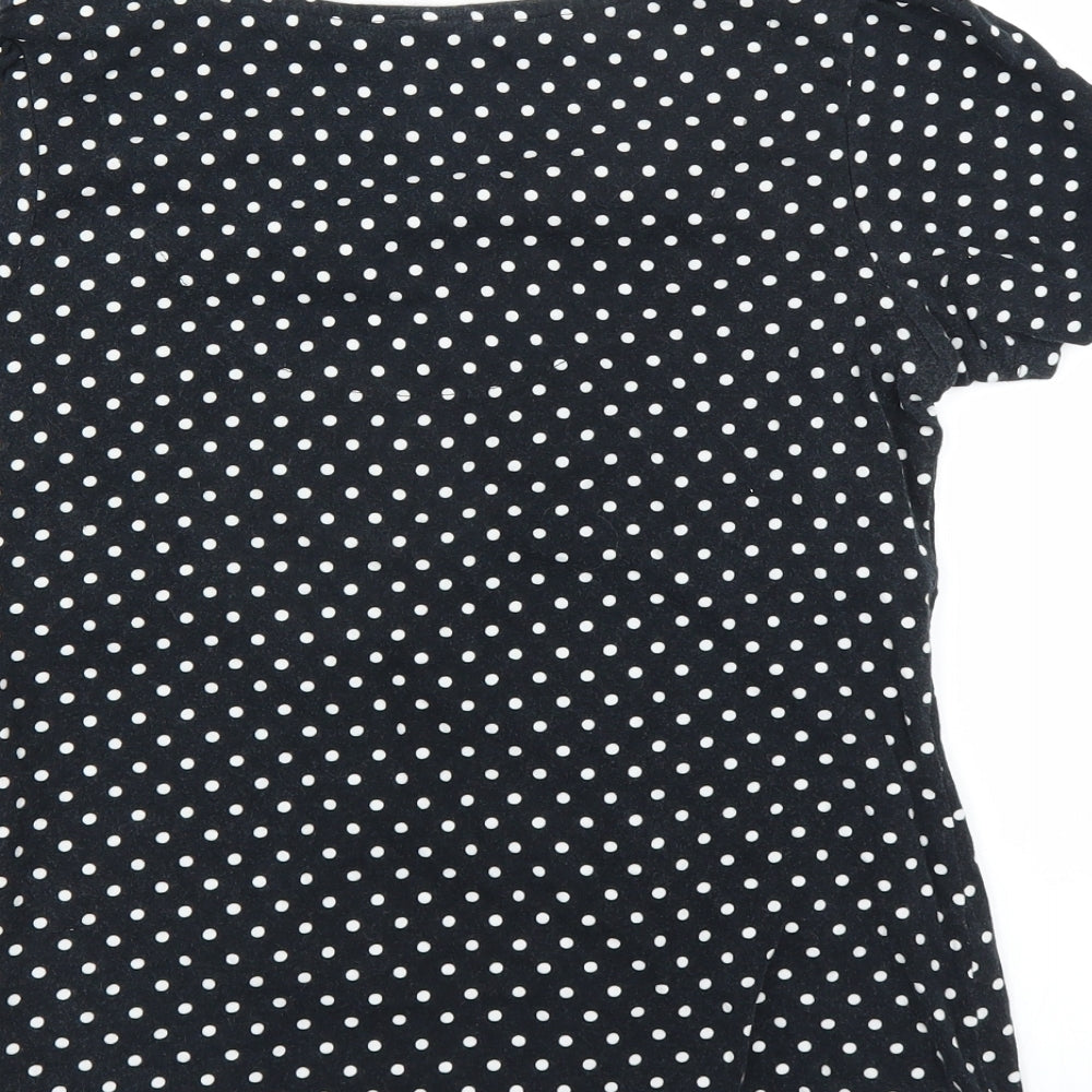 NEXT Womens Black Polka Dot  Basic T-Shirt Size 12