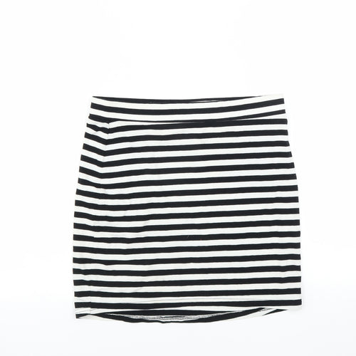 Divided by H&M Womens Black Striped  Mini Skirt Size S