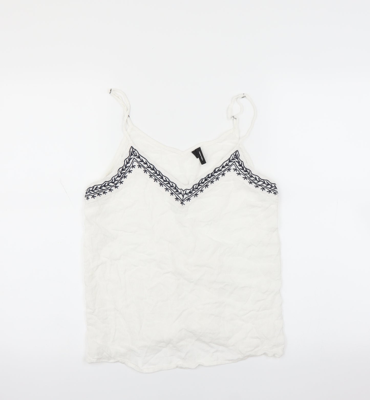 VERO MODA Womens White   Camisole Blouse Size M
