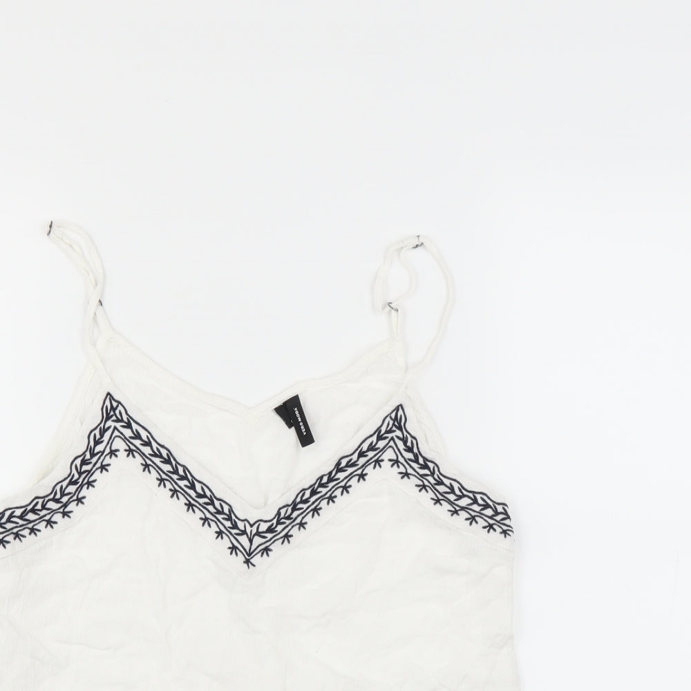 VERO MODA Womens White   Camisole Blouse Size M