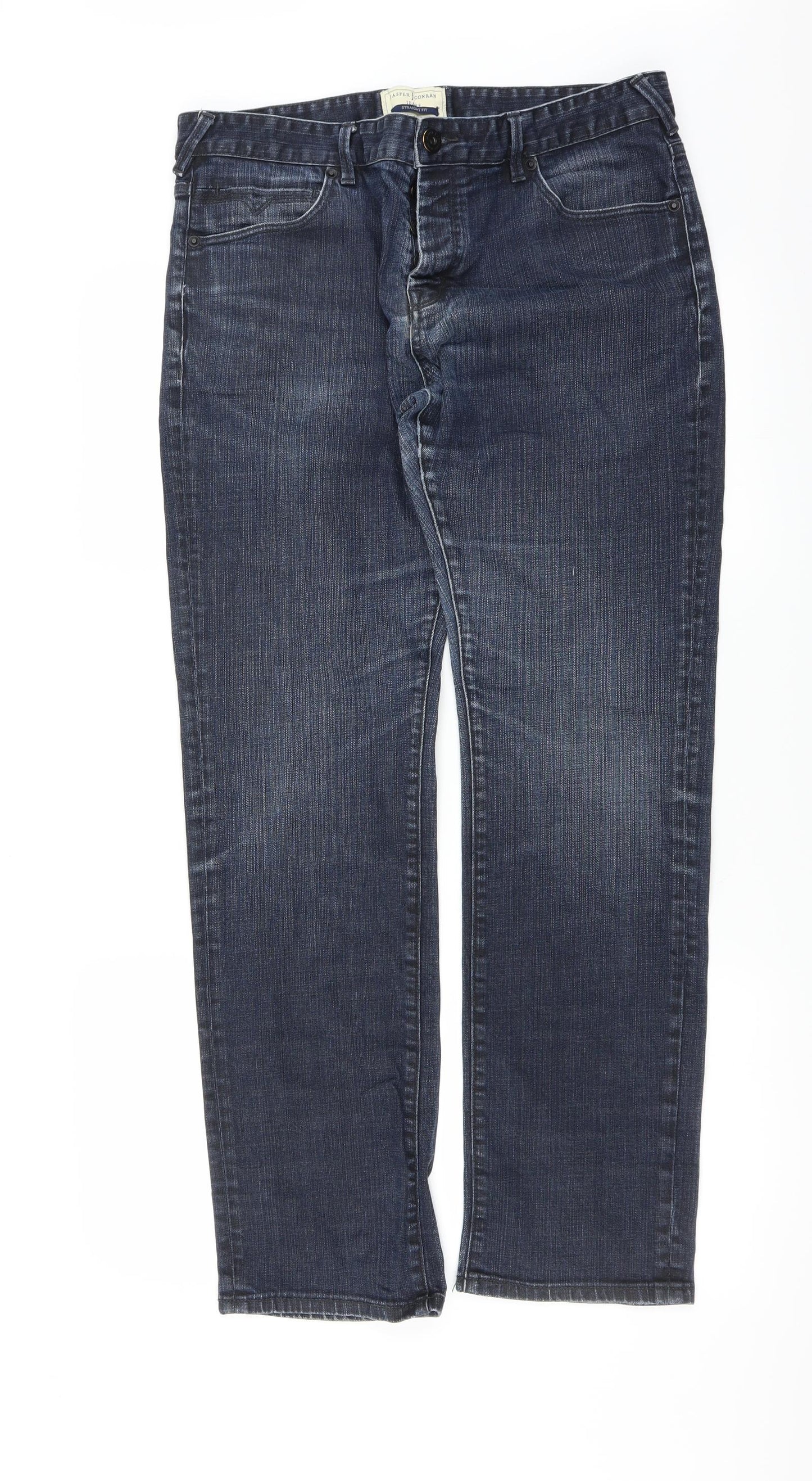 Jasper Conran Mens Blue   Straight Jeans Size 36 in L32 in