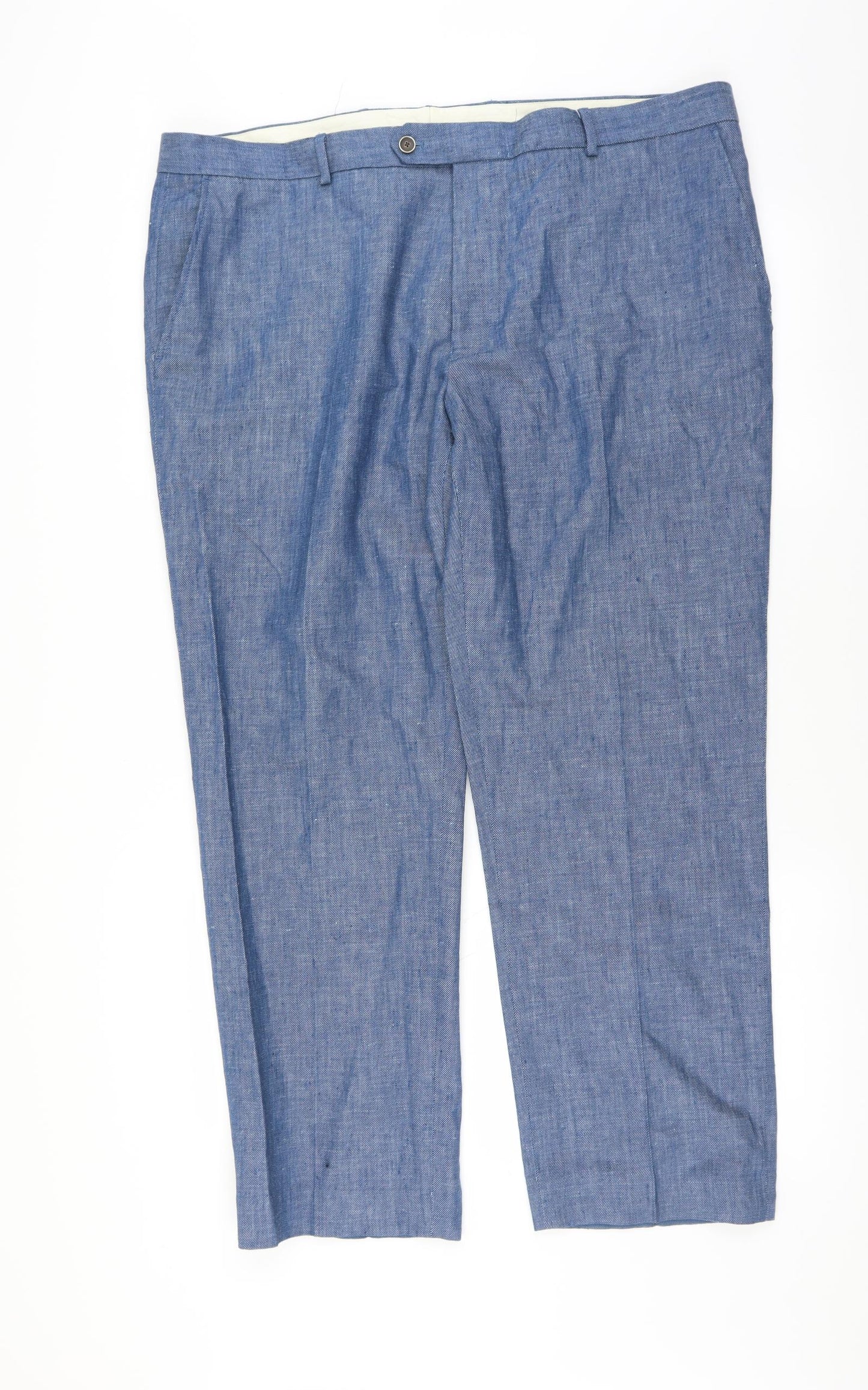 Marks and Spencer Mens Blue   Trousers  Size 42 in L29 in - tailored fit
