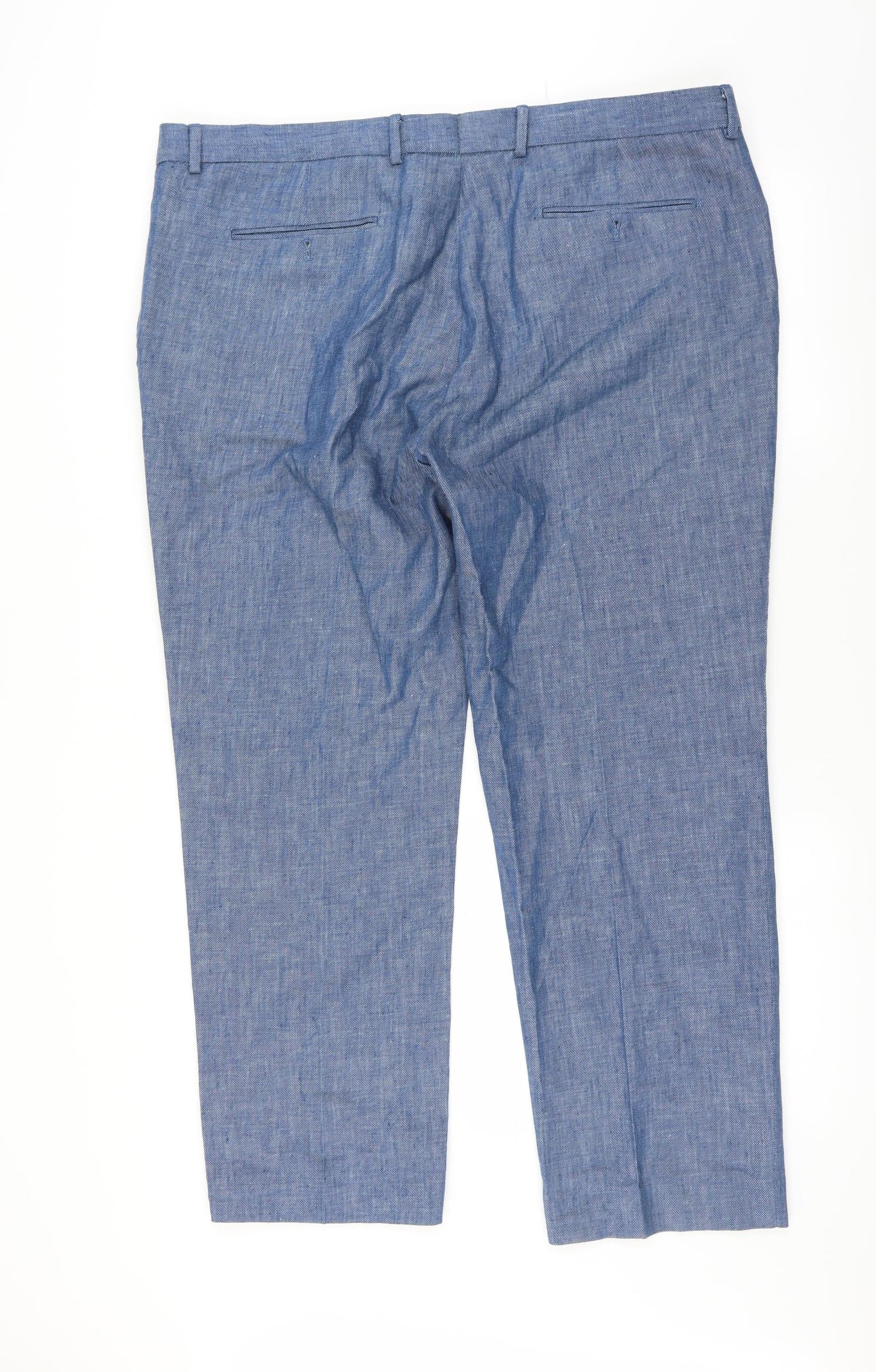 Marks and Spencer Mens Blue   Trousers  Size 42 in L29 in - tailored fit