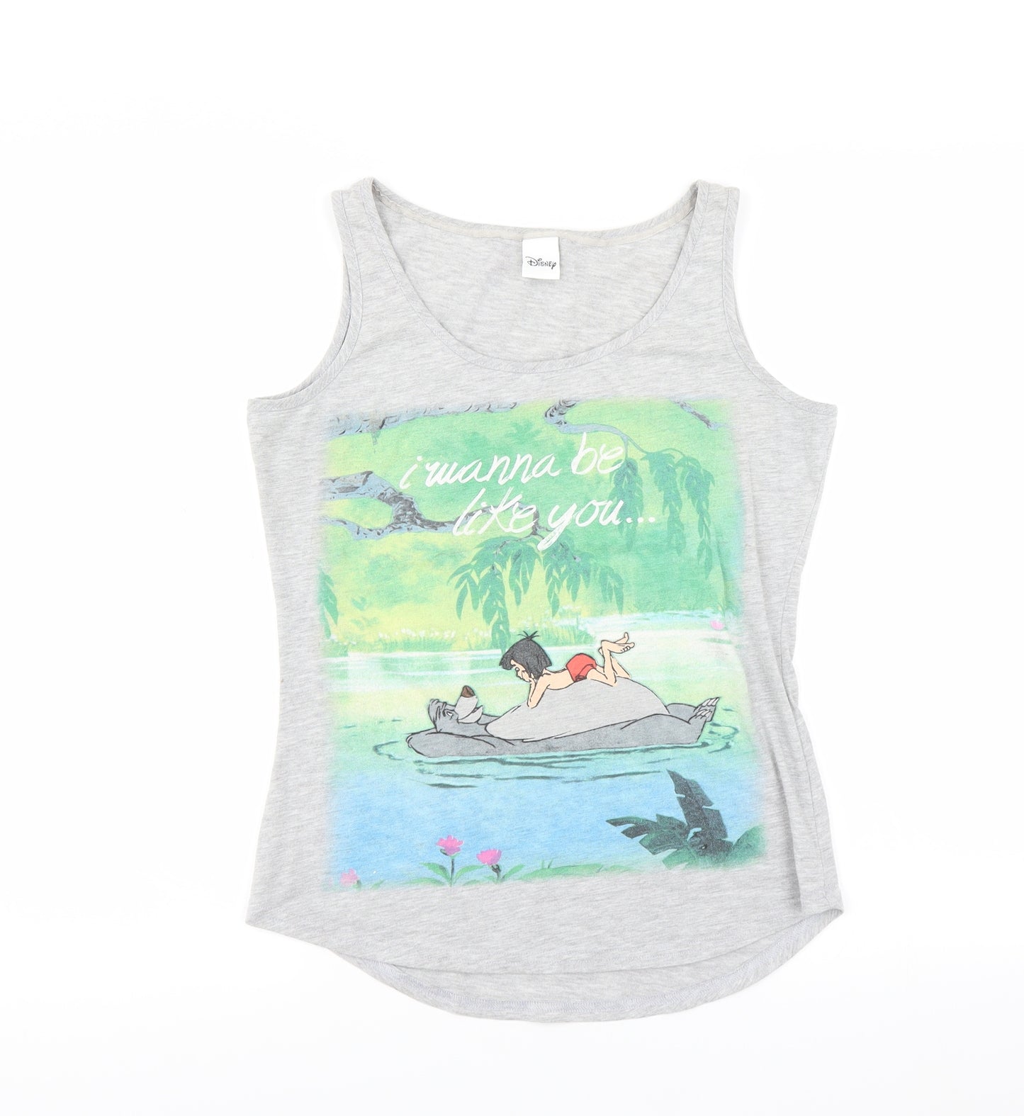 Disney Womens Grey   Basic Tank Size 8  - The Jungle Book