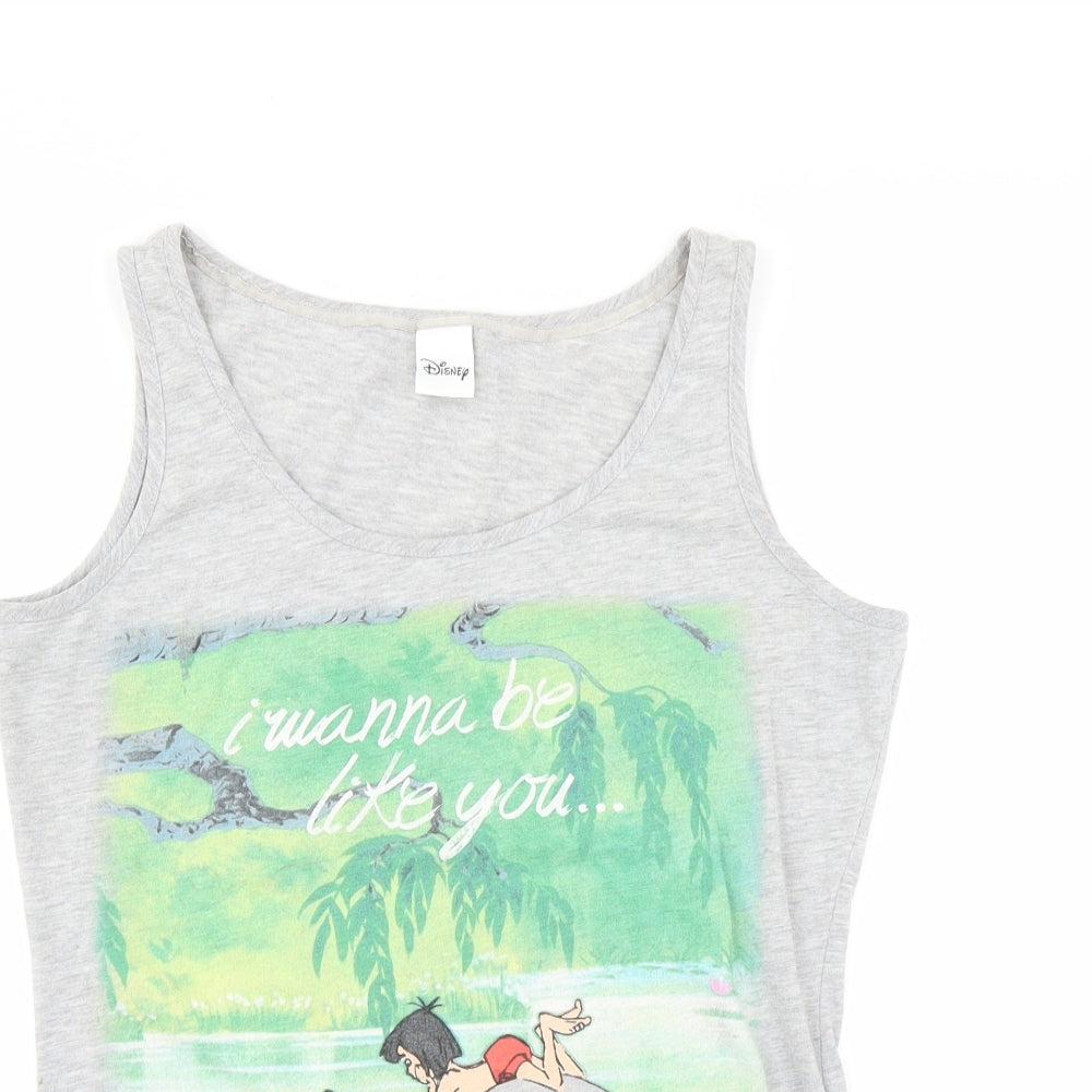 Disney Womens Grey   Basic Tank Size 8  - The Jungle Book