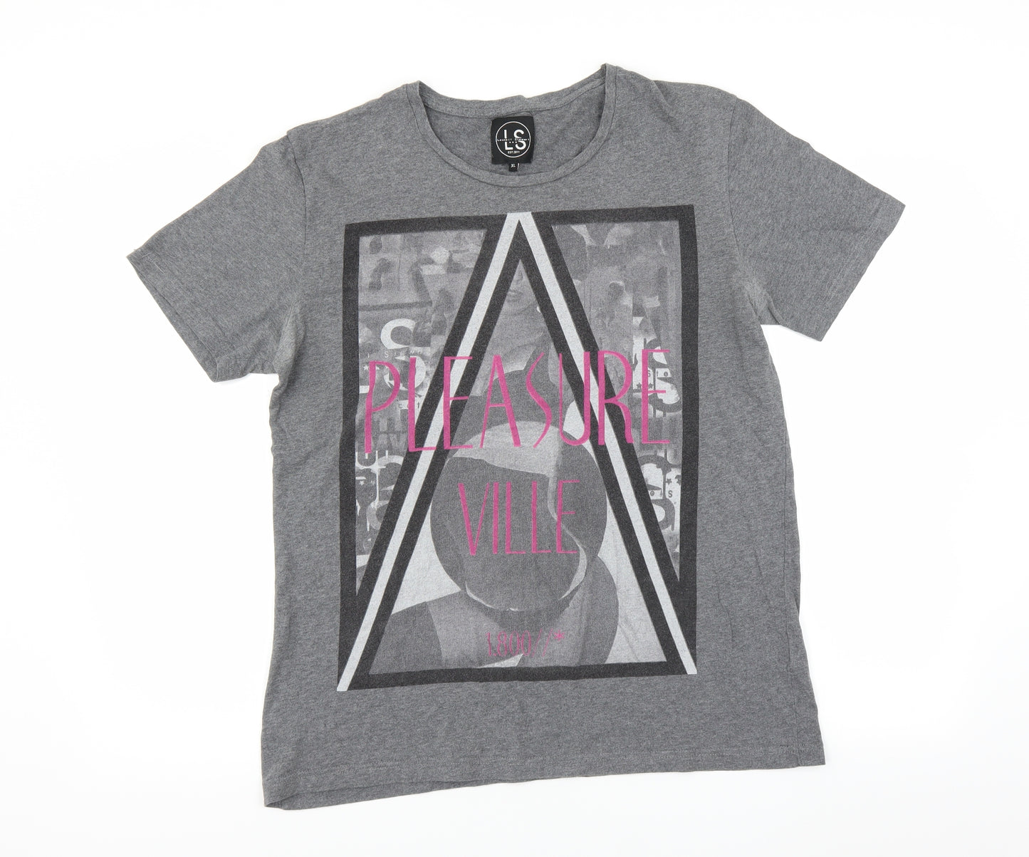 Lescott Stewart Mens Grey    T-Shirt Size XL