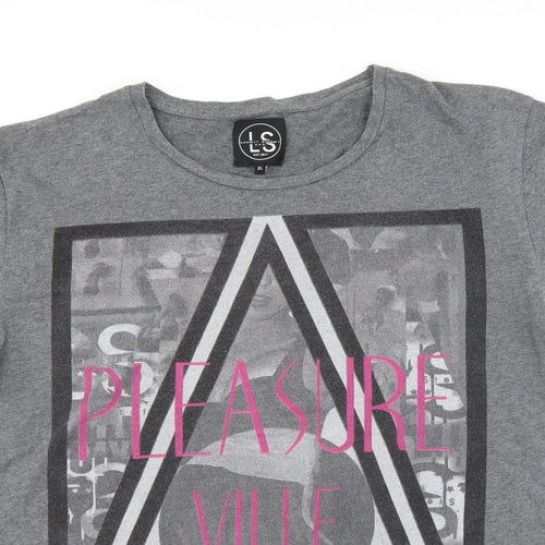 Lescott Stewart Mens Grey    T-Shirt Size XL