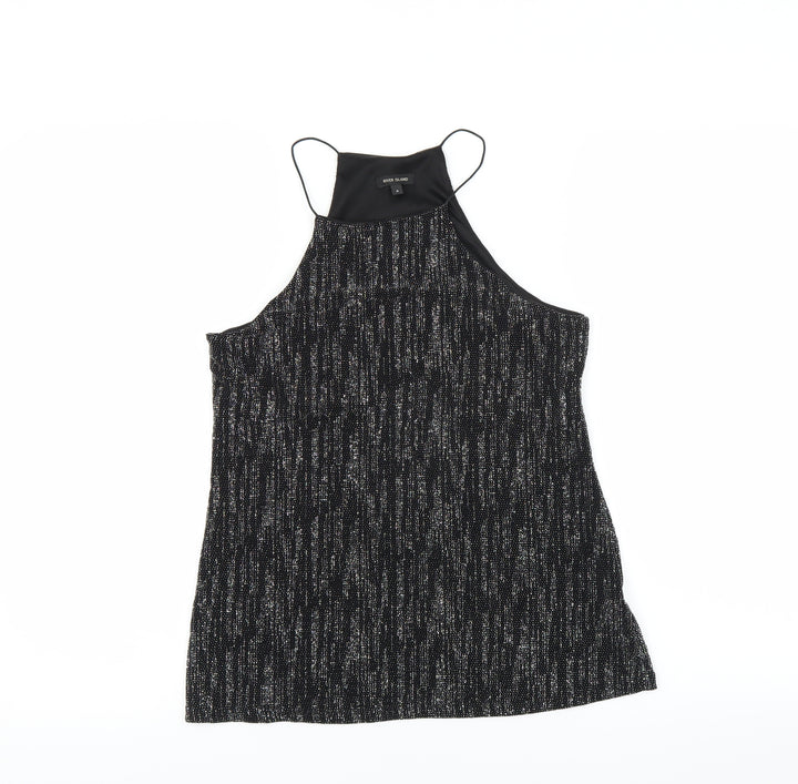 River Island Womens Black Basic Blouse Size 8